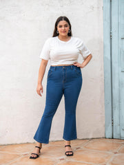 Women's High Rise Stretch Flared Leg Jeans