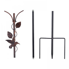 Outdoor Metal Bird Bathtub Ladybug Carved Bird Feeder Rust Proof Bird Bath Stake