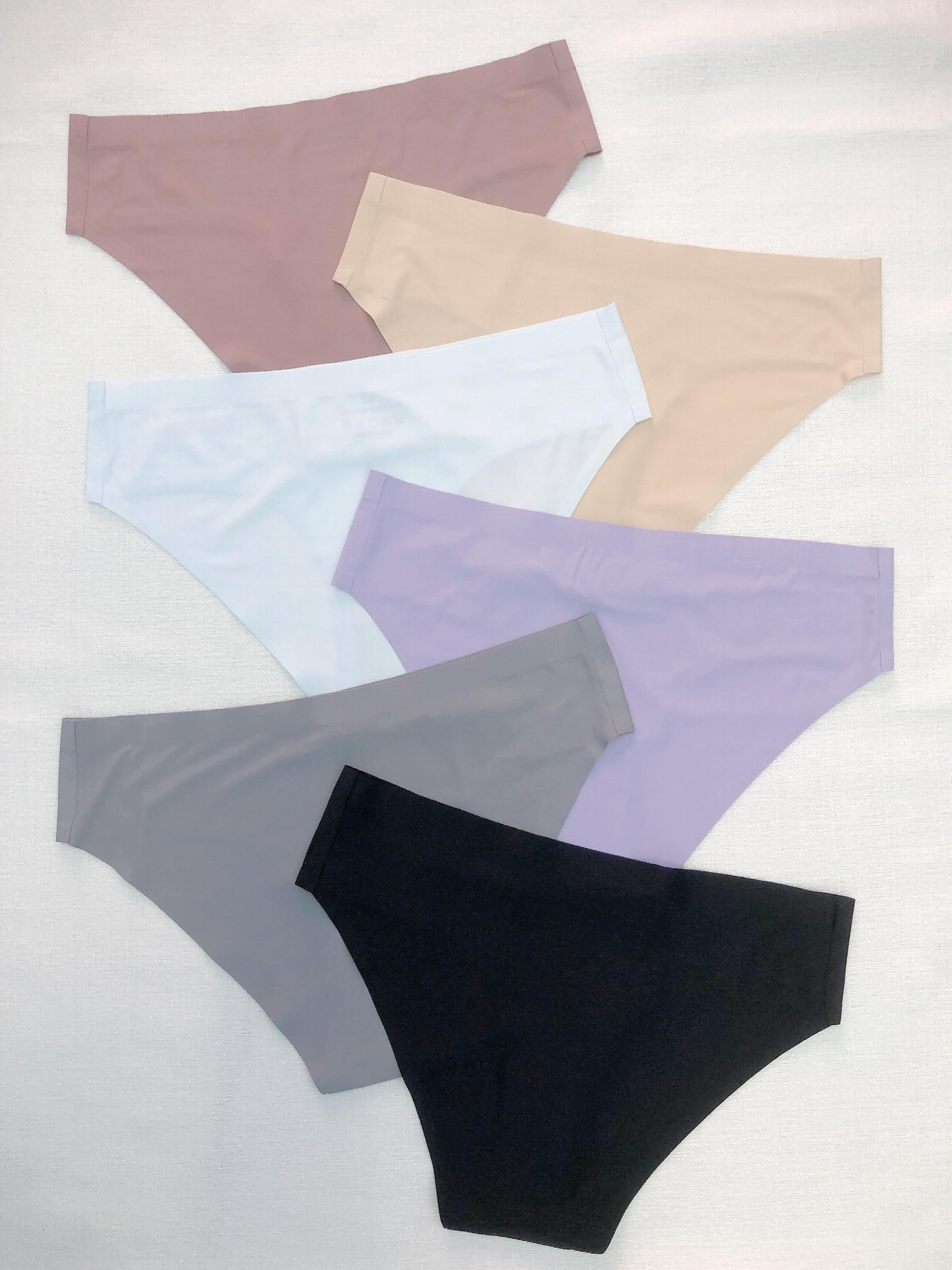 6pcs Letter Print Bikini Panties Seamless Stretch Panties Women's Lingerie