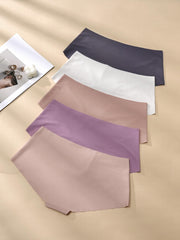 5 Seamless Solid Briefs Comfy Panties Women's Lingerie