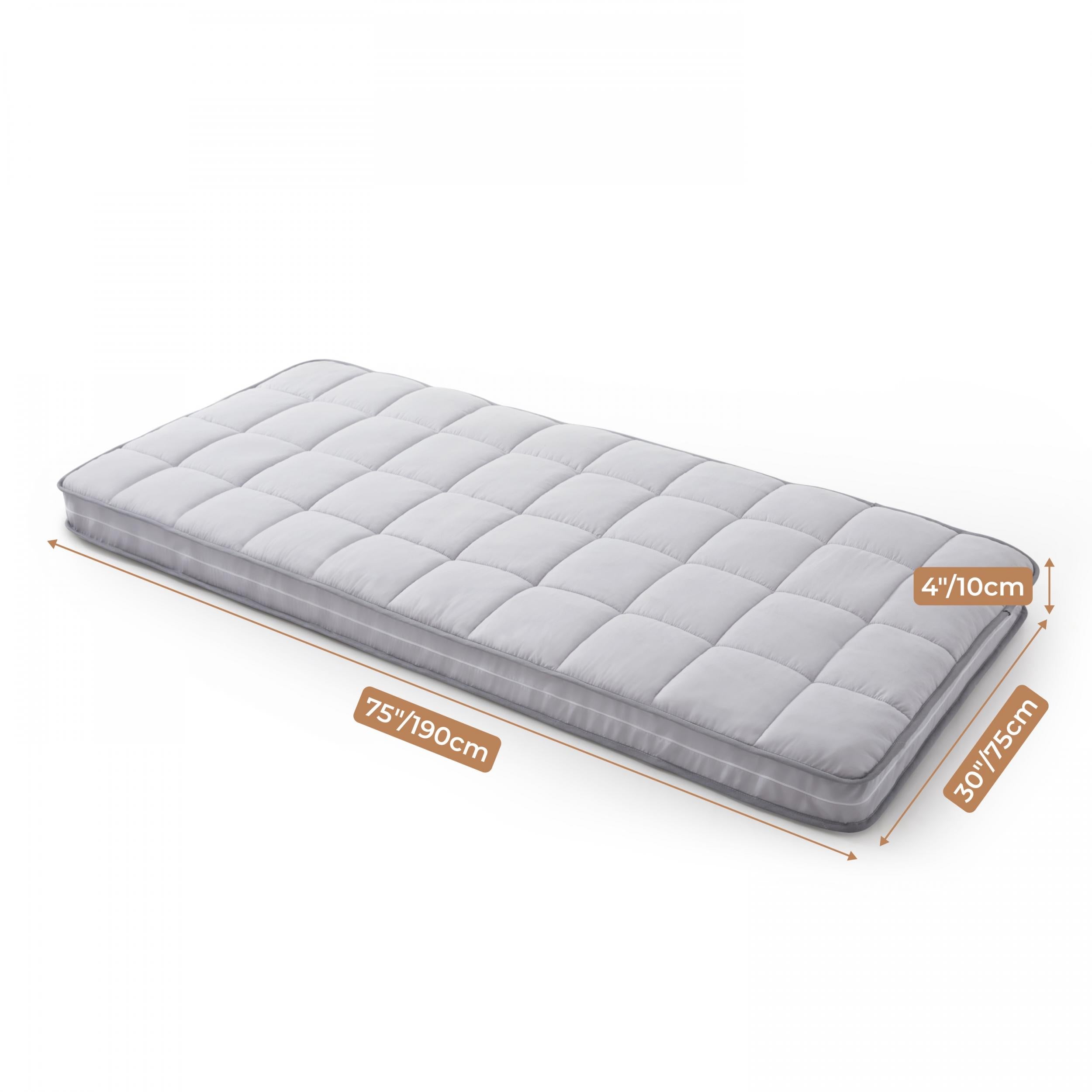 Jamdok Gel Infused Memory Foam Cot Mattress Topper Narrow Twin