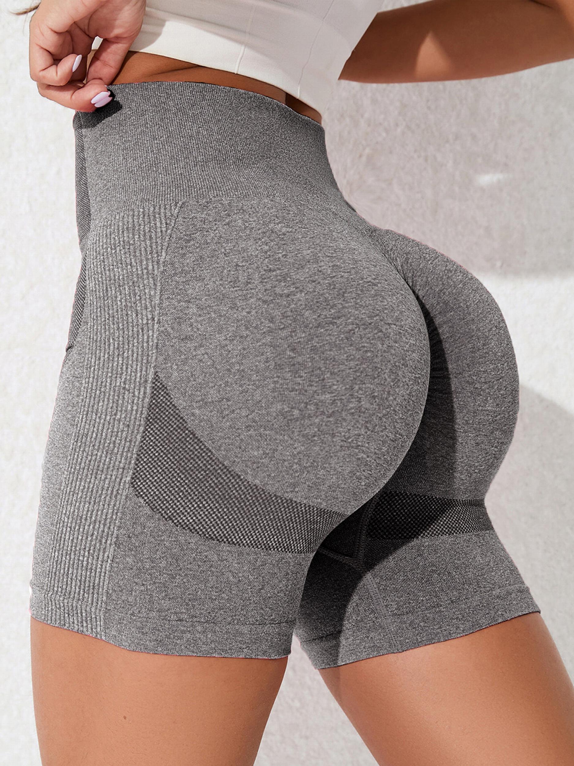 3pcs Seamless Yoga Shorts High Waist Sports Running Women's Activewear