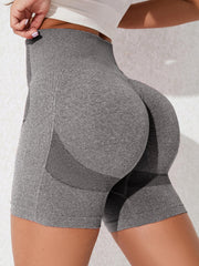 3pcs Seamless Yoga Shorts High Waist Sports Running Women's Activewear