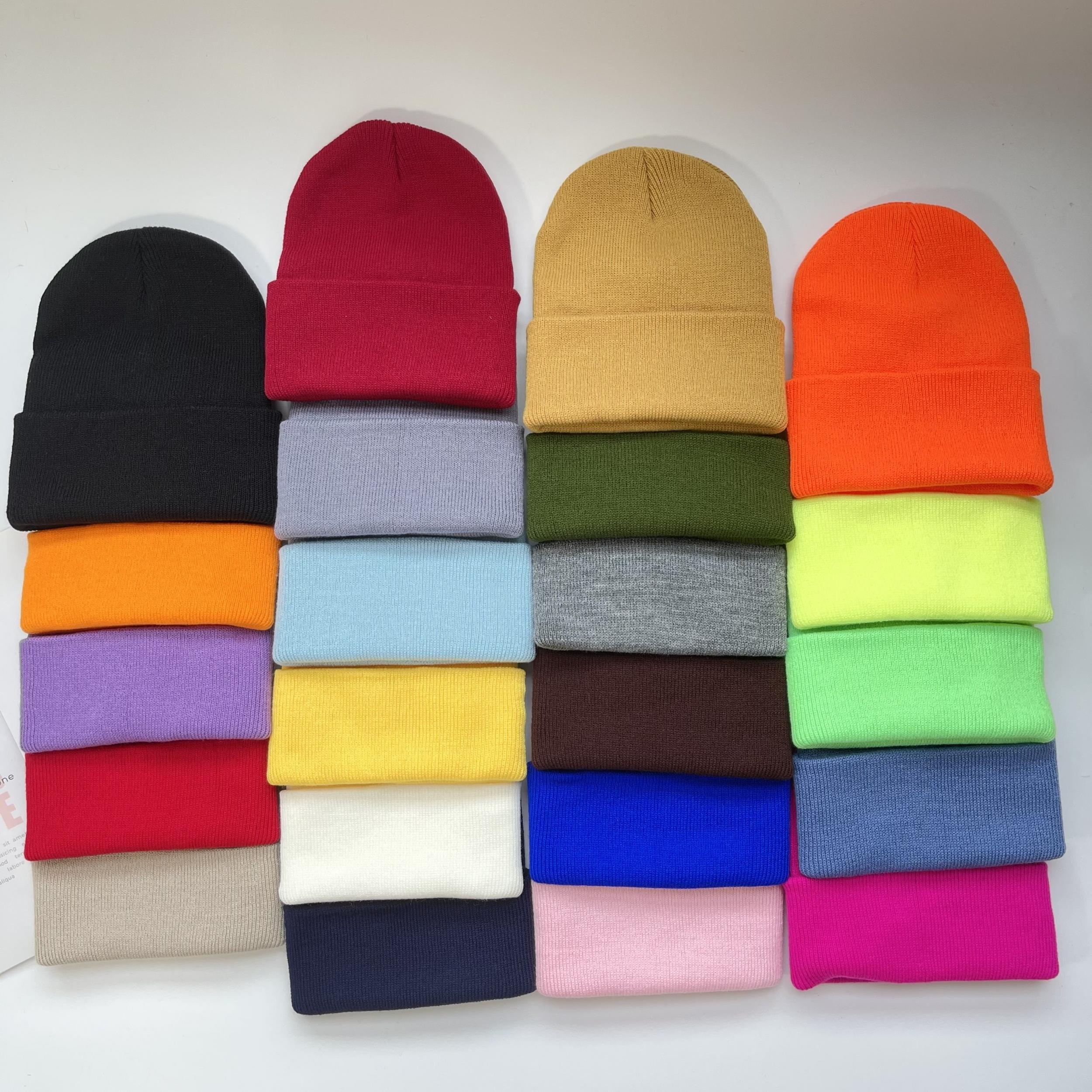 Winter Knitted Beanie Hat Unisex Solid Cap Warm Bonnet