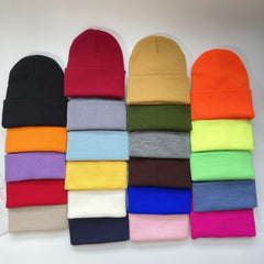Winter Knitted Beanie Hat Unisex Solid Cap Warm Bonnet