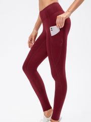 Women's Fleece Warm High Waist Leggings with Pocket