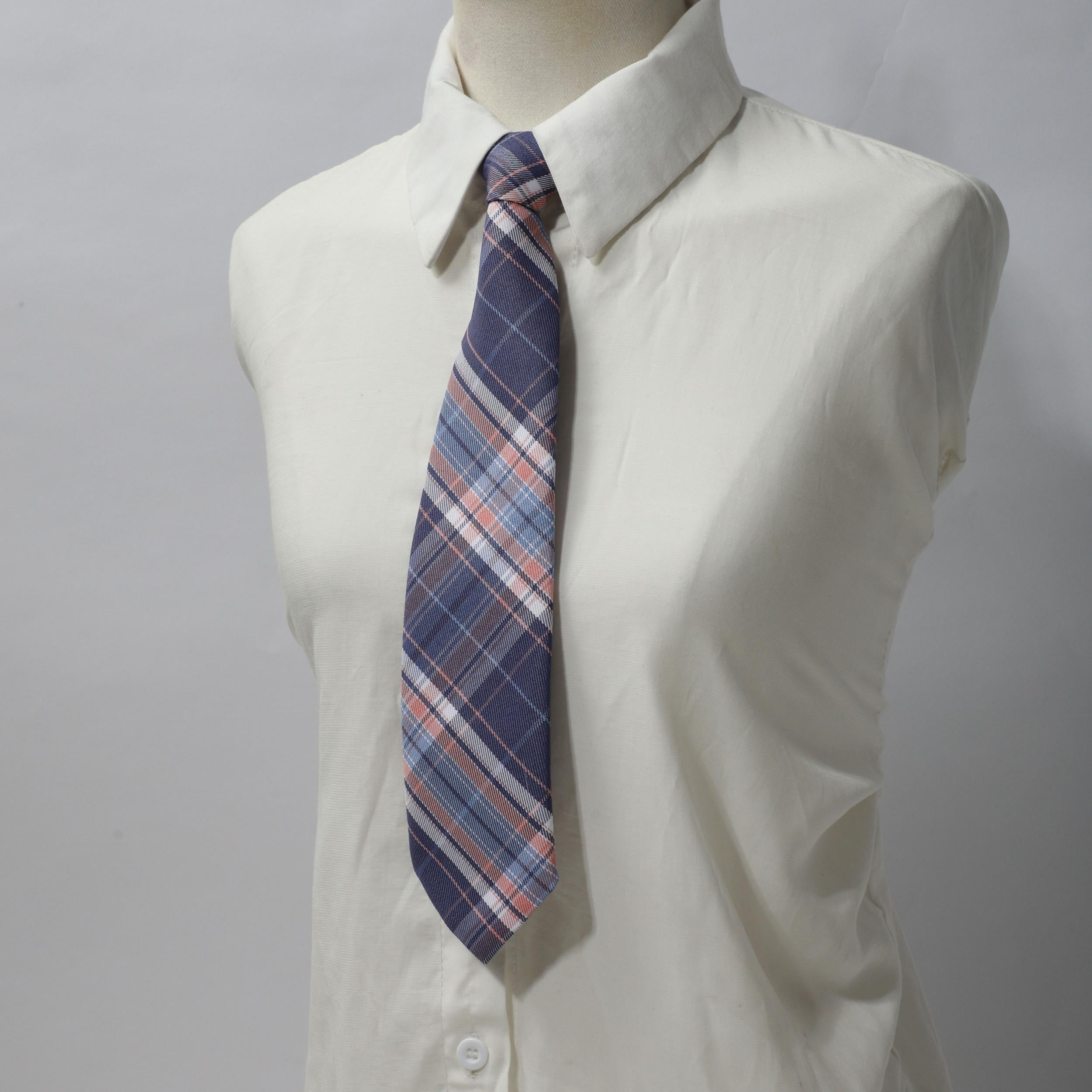 Purple Striped Bow Tie & Neck Tie Set Casual College Style Adjustable