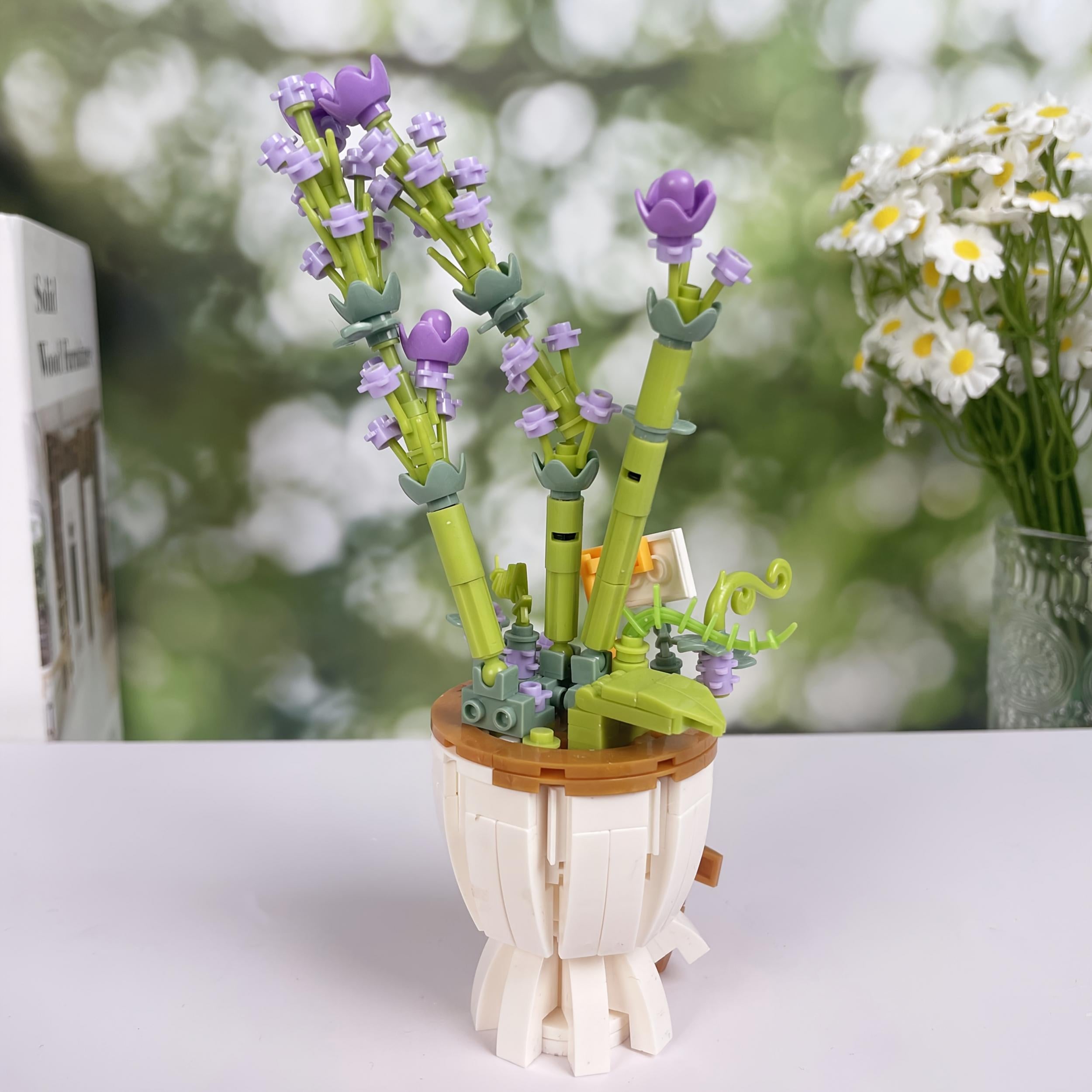 Flower Bouquet Building Blocks Simulation Puzzle Desktop Ornament