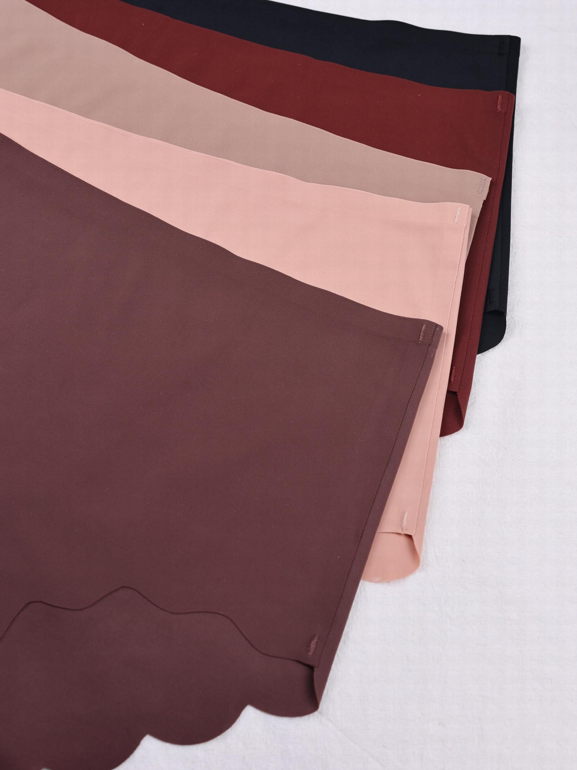 5pcs Scallop Trim Seamless High Waist Panties