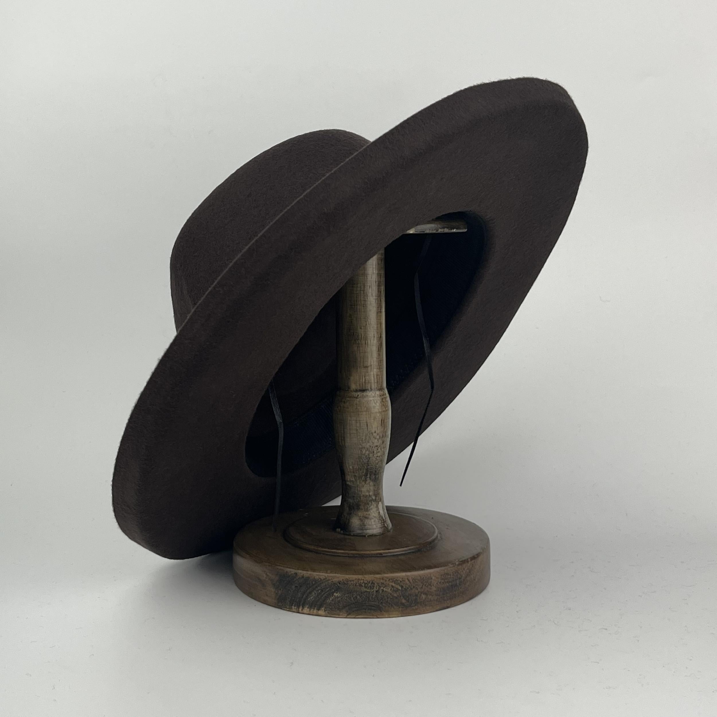 Brown Fedora Hats Jazz Hat with Big Brim Water for Men and Women