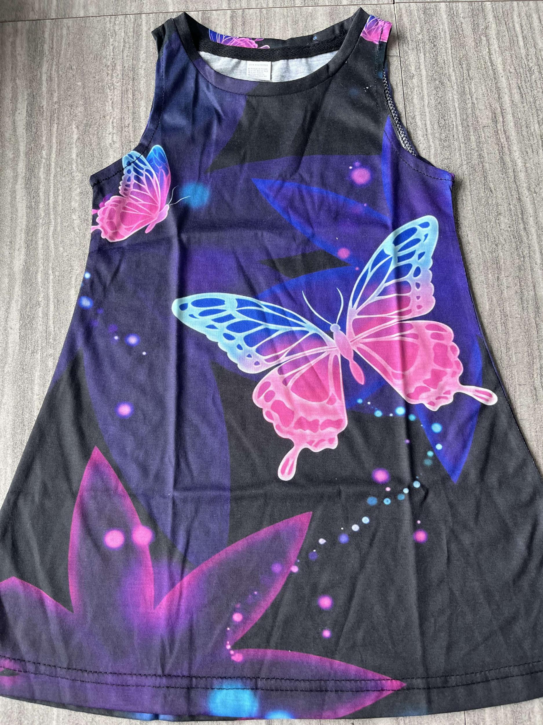 Gradient Butterfly Dress for Girls - Perfect for Summer Parties