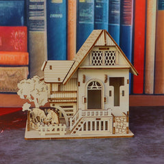 3D Wooden Farmhouse Puzzle Family Courtyard Model