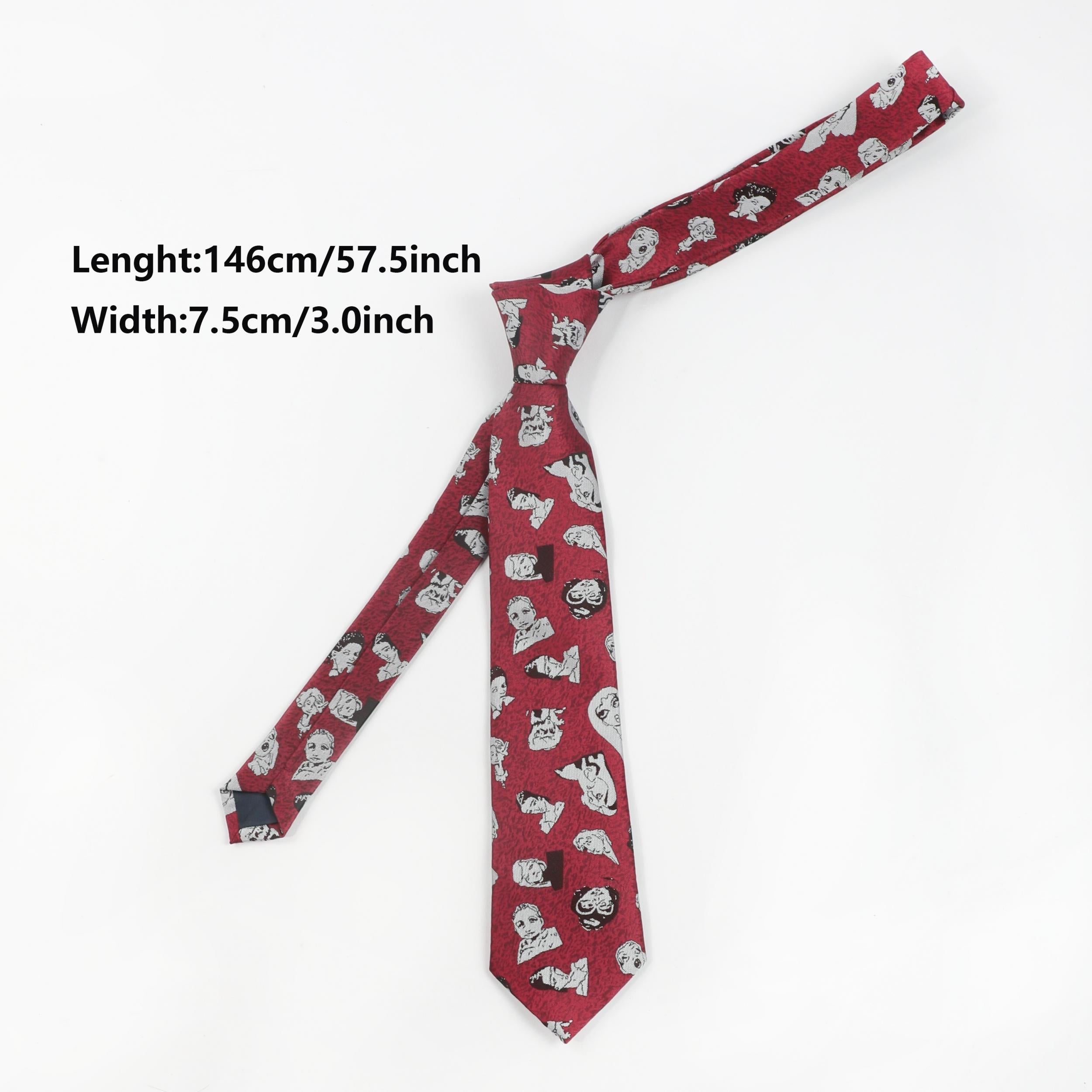 Men's Retro Formal Wear Character Pattern Tie