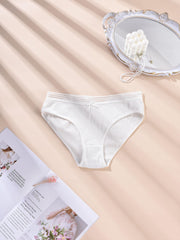 3-Pack Plus Size Striped Bow Knot High Stretch Panties
