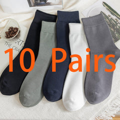 10 Pairs Men's Crew Socks, Moisture-Wicking Sports Socks