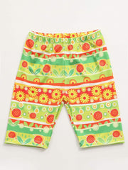 Toddler Girls Geometric Flowers Pattern Shorts