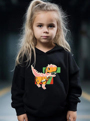 Dino Graphic 2pcs Set Girls Casual Comfy Activewear for Spring Fall