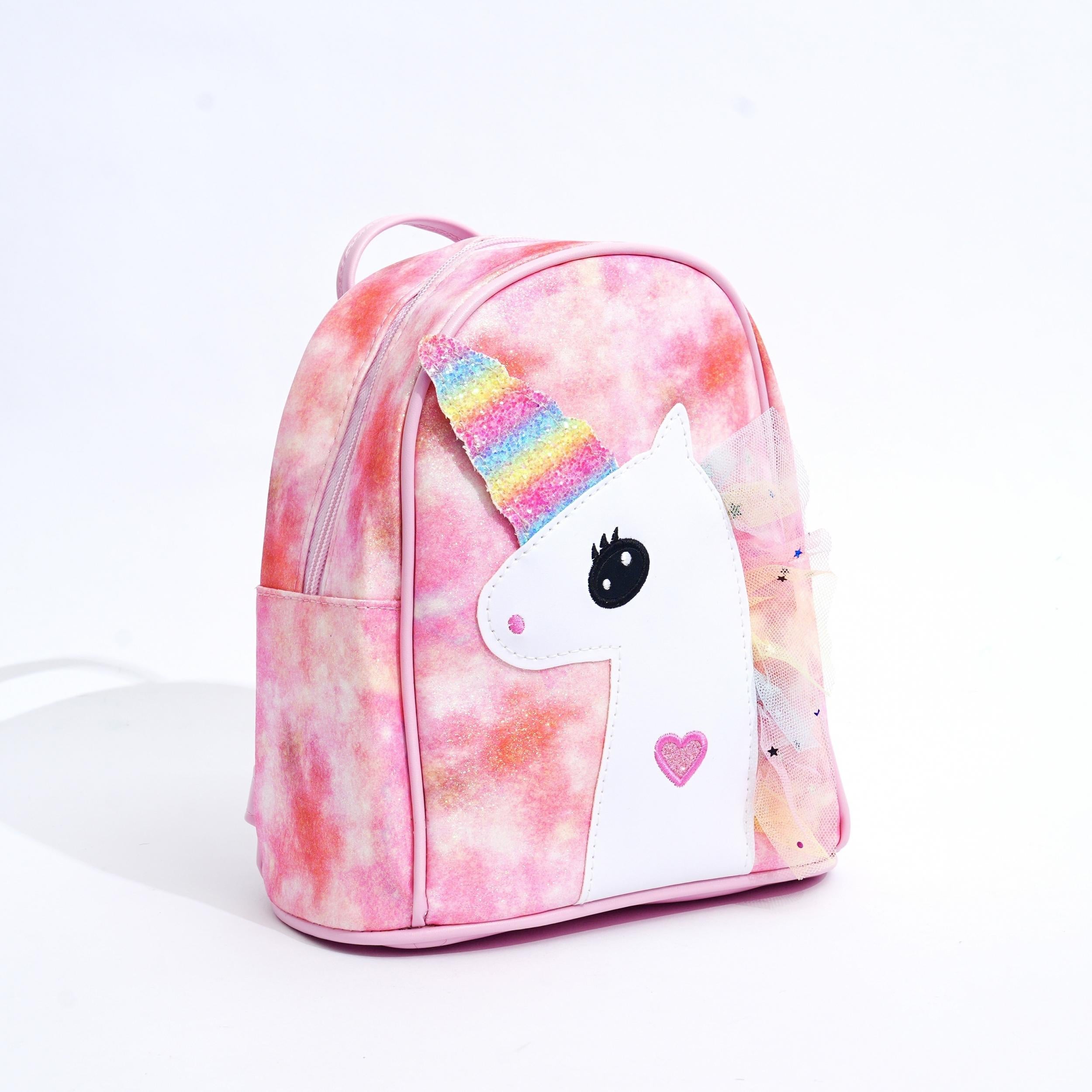 Kids Glitter Pony Backpack Casual Travel Birthday Gift