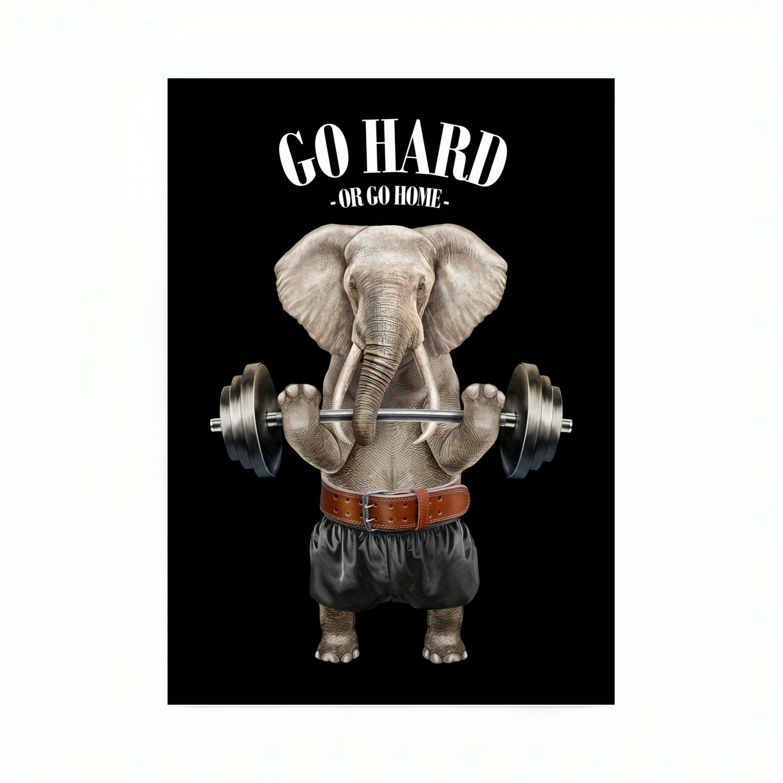 Animal Weightlifting Canvas Inspirational Wall Art for Fitness Room