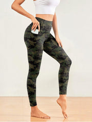 Camo Slim Fit Yoga Pants High Stretch With Pockets Fitness Yoga Leggings