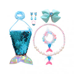 6pcs Mermaid Faux Pearl Jewelry Set for Girls