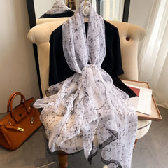 Polka Dot Print Scarf Shawl Casual Head Wrap For Travel