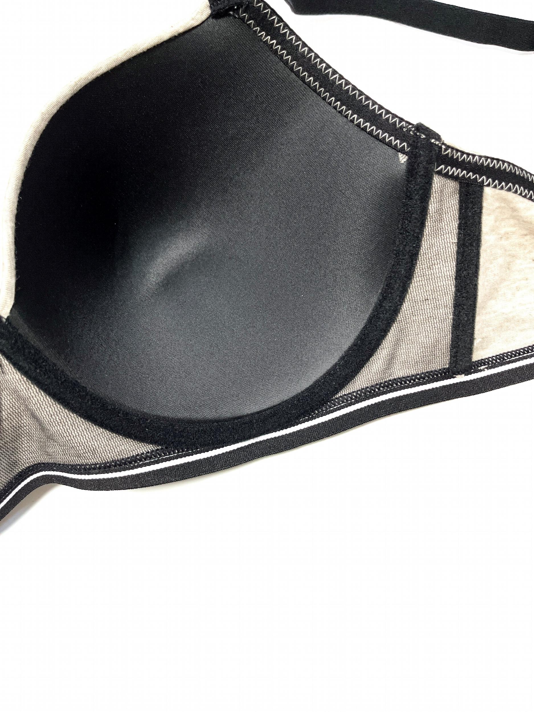 Molded Cup Underwire Bra, Striped Pattern, Bow Decor