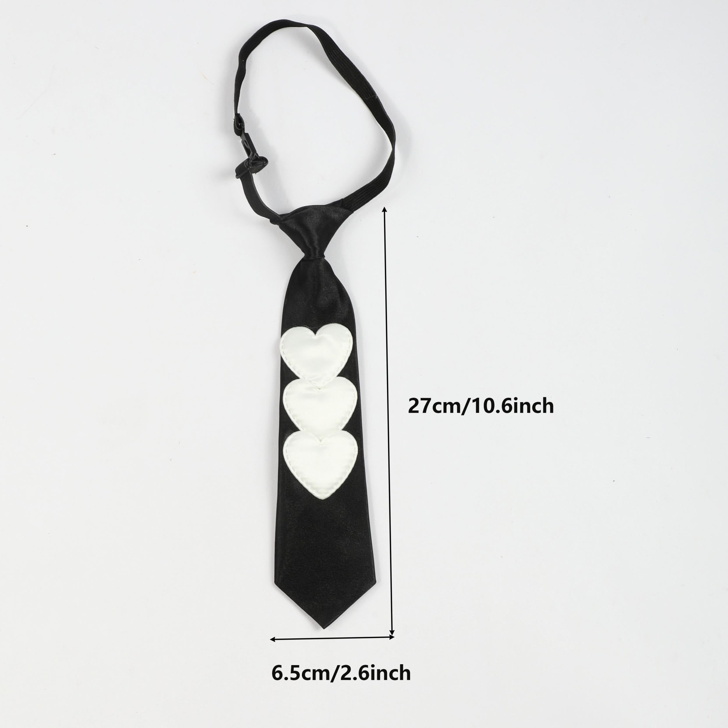 Heart Patch Necktie Casual Tie For Women