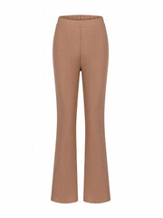 Ribbed Flared Pants Casual Women's Clothing