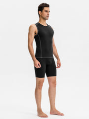 Men's Quick Dry Shorts With Side Pockets Elastic Waist Compression Shorts