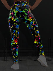 Splash Print High Waist Yoga Pants Women's Activewear