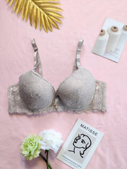 Lace Push Up Bra Comfy & Scallop Trim Bra Women's Lingerie