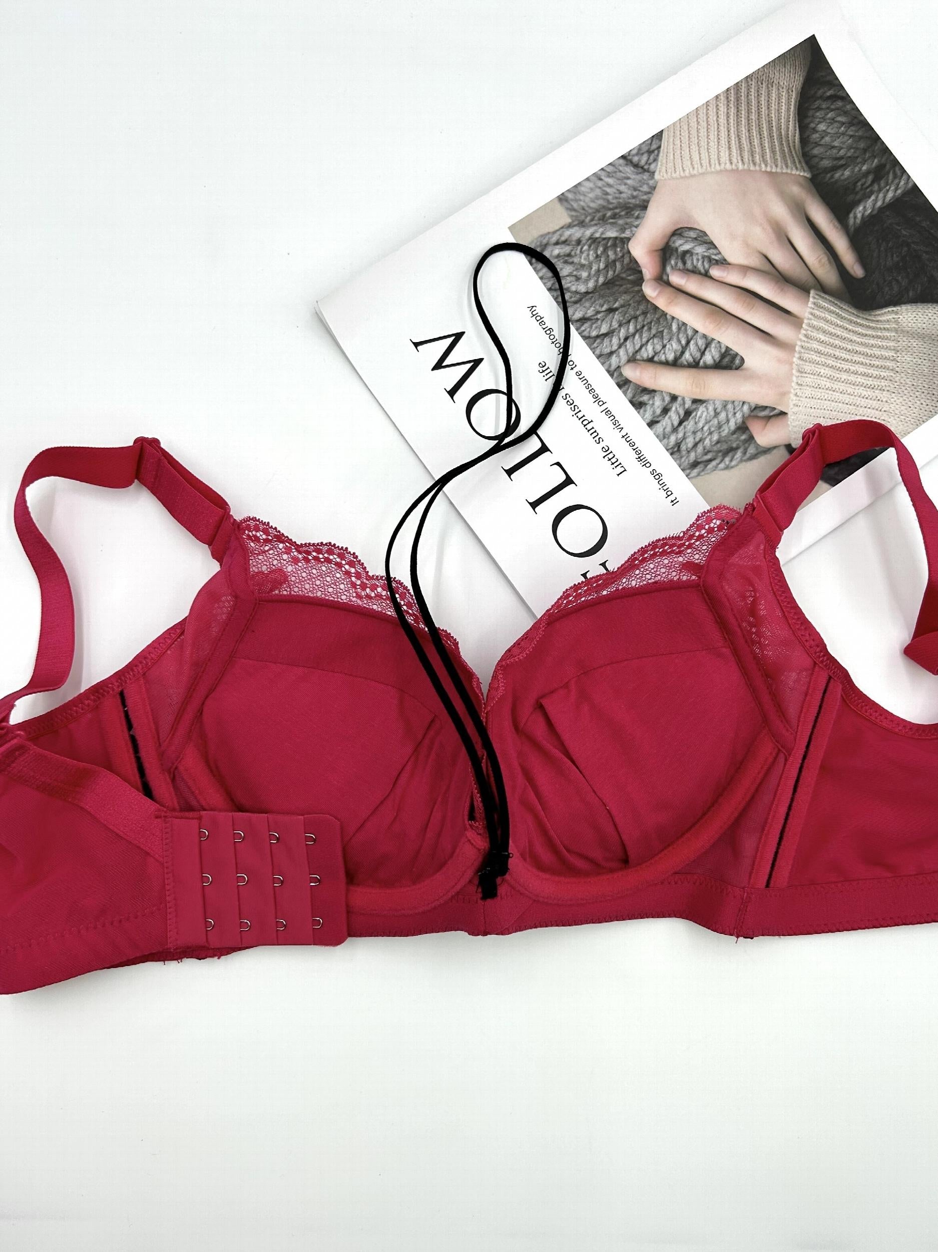Lace Push Up Bra Breathable Bow Tie Women's Lingerie