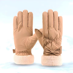 Warm Gloves With Bows - Cozy Winter Handwear