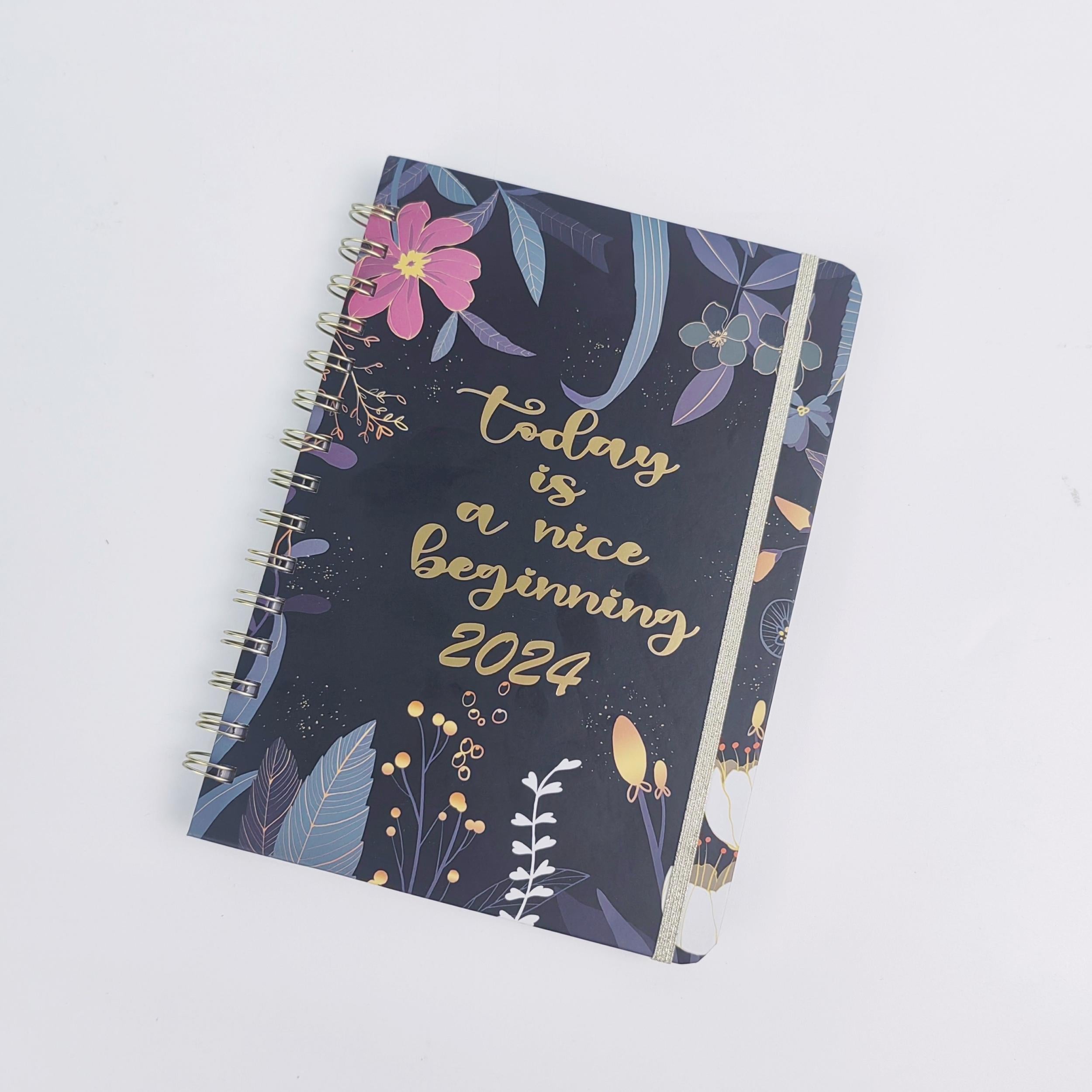 24 Years 12 Months Creative Flower A5 Weekly Plan Coil Book
