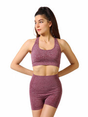 Yoga Sports Set Racer Back Sports Bra & Leggings Suits Women's Activewear