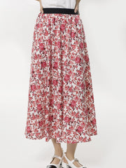 Floral Print High Waist Skirt for Spring & Summer
