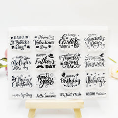 1pc Transparent Silicone Stamp for Card Making and Scrapbooking