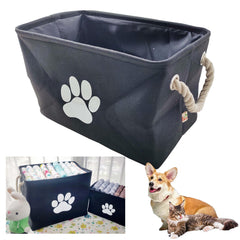 Collapsible Polyester Organizing Basket Large Storage Bin For Pet Toy