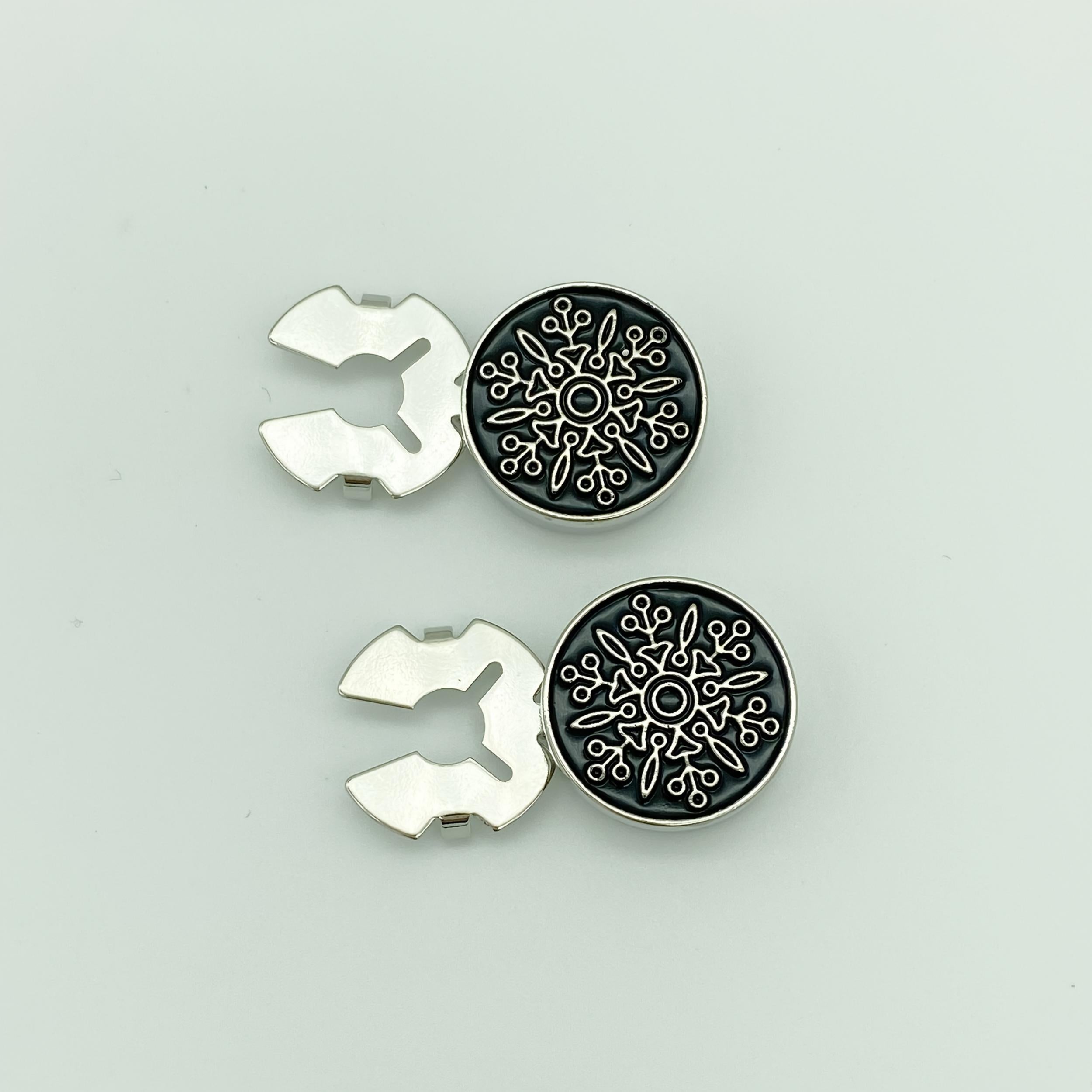 2pcs Minimalist Button Covers Shirt Accessories