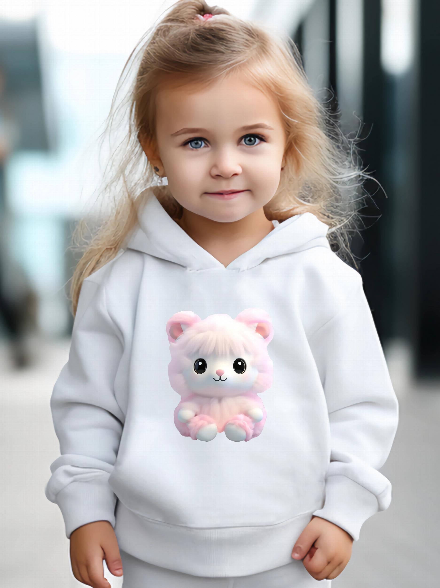 Kid's Cartoon Toy Print Hoodie & Pants Set Girl's Sporty Clothes