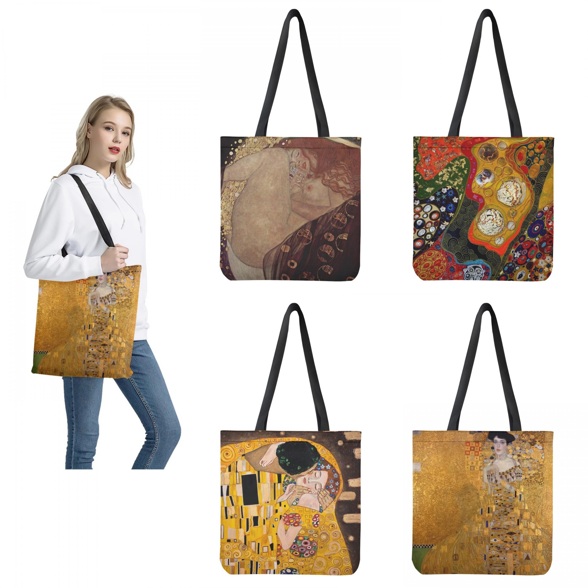 Oil Painting Ladies Shoulder Bag Eco-Friendly Reusable Backpack