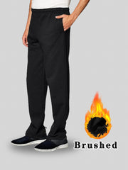 Men's Fleece Warm Training Pants Soft Thermal Plush Pants