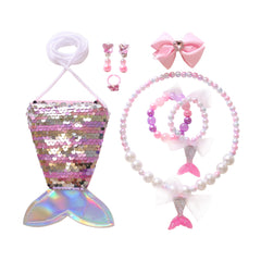 6pcs Mermaid Faux Pearl Jewelry Set for Girls