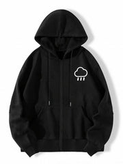 Cloud Graphic Hooded Sports Sweatshirt for Women