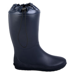 Waterproof PVC Round Toe Flat Rain Boots Lightweight Comfortable