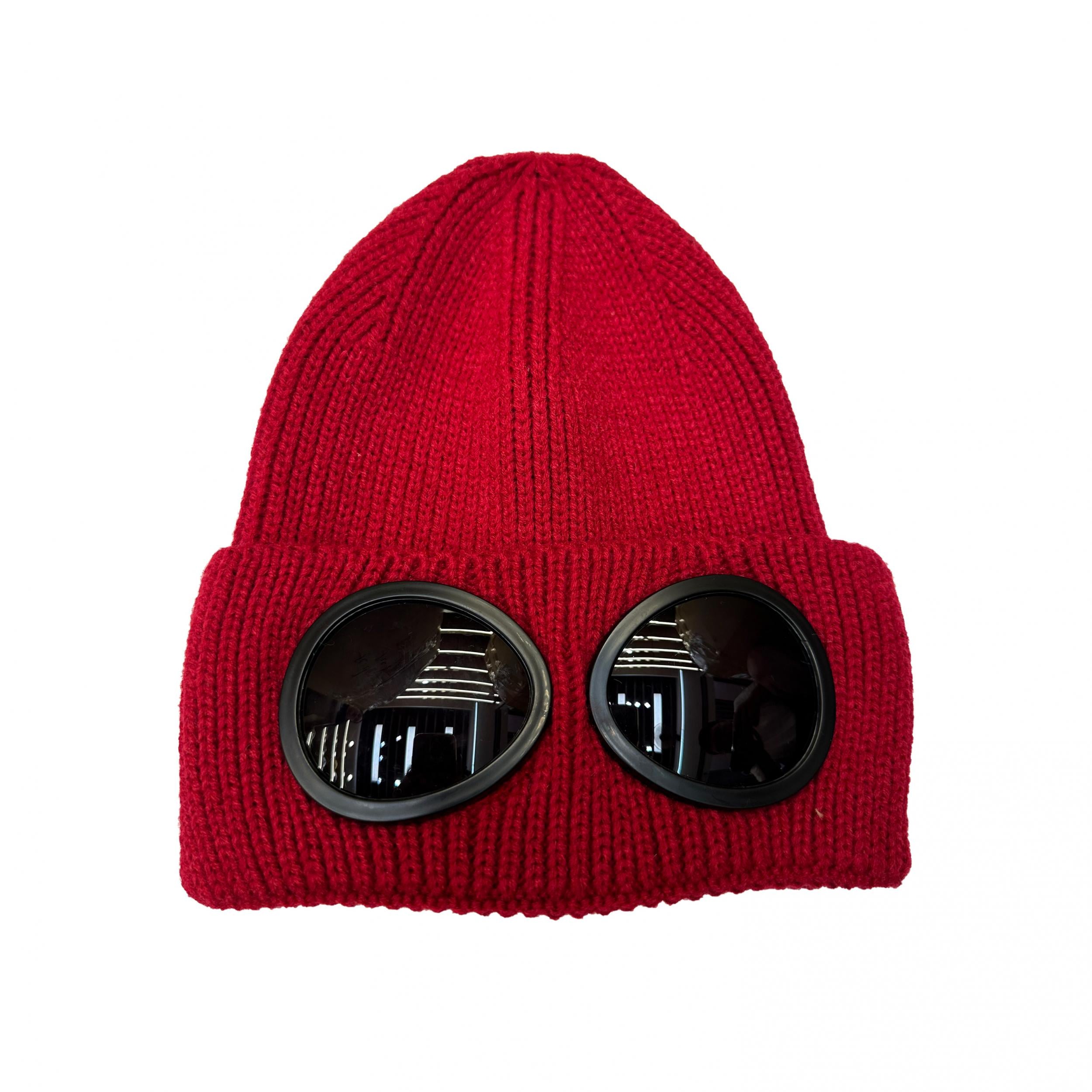 Winter Sport Knit Beanie Hat for Men and Women with Glasses