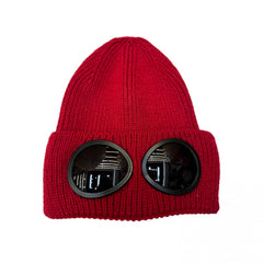 Winter Sport Knit Beanie Hat for Men and Women with Glasses