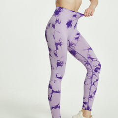 Tie Dye High Stretch Sports Leggings High Waist Yoga Running Tight Pants