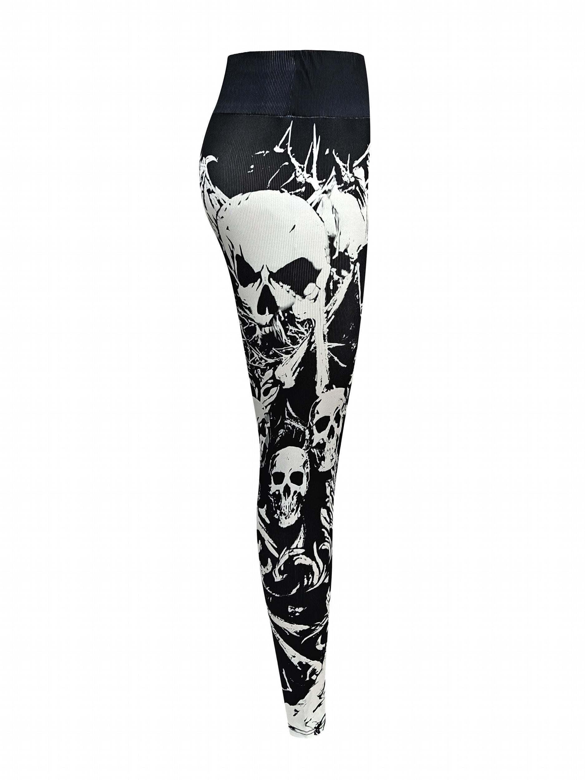 Halloween Skull High Waist Yoga Leggings